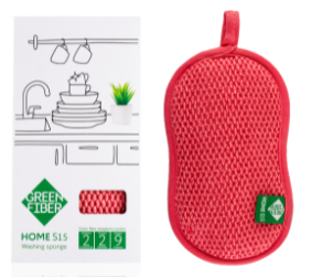 Губка для миття посуду HOME S15 коралова 644242580931 фото