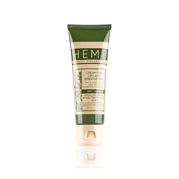 Крем зволожуючий для сухої та чутливої шкіри HEMP, 50 мл. 361018043661 фото