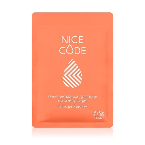 Тканинна маска для обличчя тонізувальна з ніацинамідом NICE CODE, 24 мл 3423 фото
