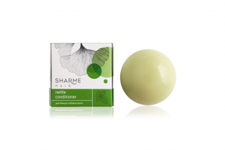 Натуральний твердий кондиціонер Sharme Hair Nettle з екстрактом кропиви для блску й об'єму волосся, 45г 789936191021 фото