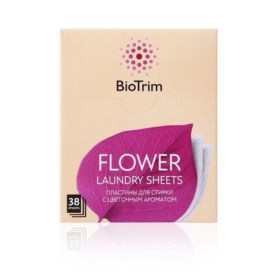Пластини для прання сильних забруднень BioTrim FLOWER, 38 шт. 543543 фото