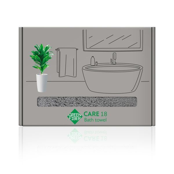 Рушник банний Green Fiber CARE 18, сірий 534534 фото