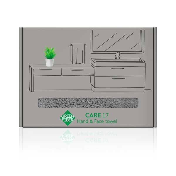 Рушник для рук та обличчя Green Fiber CARE 17, сірий 34576 фото