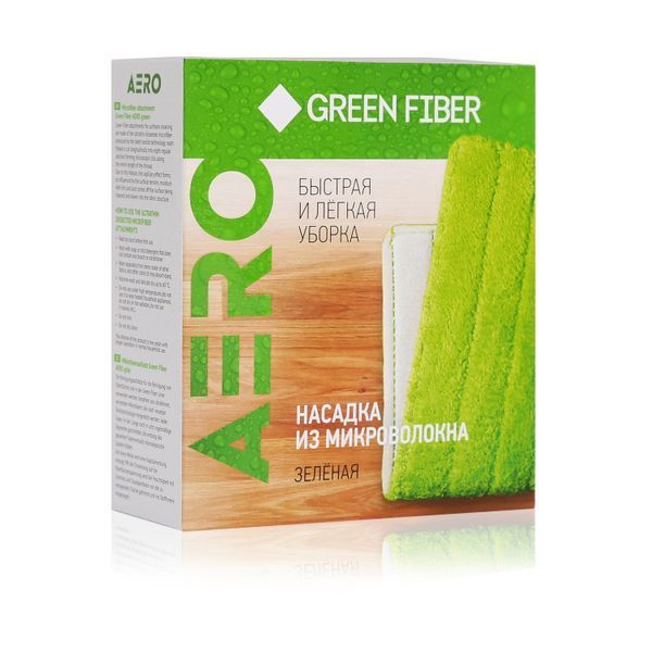 Насадка з мікроволокна для швабри з розпилювачем Green Fiber AERO, зелений 06106 фото